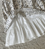 [Strap set] Gloss Floral Color Matching Sleeveless Long One Piece