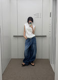 (unisex) 4-BUTTON BALLOON DENIM