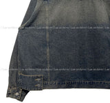 Deep L Washing Beige Hood Denim Jacket