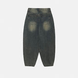 Nut wide balloon denim