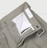 Falling belted wide slacks