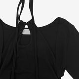 Lanxi Slit Halterneck T-Shirt
