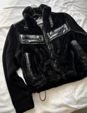 Fur Leather Winter Mustang + Deep Black Knit