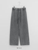 Gyuison Pigment Brushed Banding Wide Pants