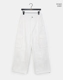 Linju string pocket cargo long pants