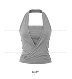 Berry Wrap Halter Sleeveless
