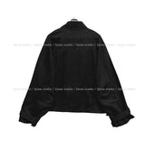 Flip Belt Crop Bomber Jacket