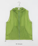 [unisex] Tensi Color Summer String Net Hood Vest