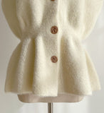 Shua Mink Smoke Peplum Knit Vest