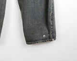Kame two-way snap button long wide denim pants