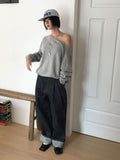 RAW TWO-TUCK WIDE DENIM