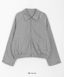 Tibel two-way quilted herringbone jumper