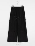 [unisex] Lanlan banding string corduroy carpender pants