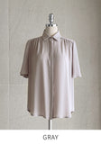 Shining Frill Chiffon Wing Collar Blouse