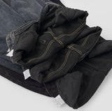Bonding Brushed Wide Fit Banding Denim Pants