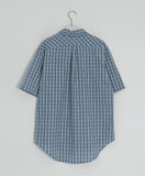 [BAONHAUS] Keinin Seersucker Check Short Sleeve Shirt