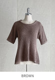 Lorella Hachi Flared Short Sleeve Knit