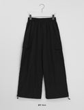 Boboki Banding String Nylon Wide Cargo Pants