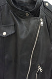 neck button rider jacket