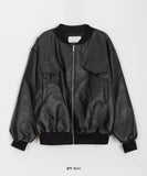 Matimo pocket quilted leather jumper