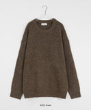 [unisex] Yukina Round Over Wool Knit - Wool 100