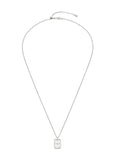 [Premium Plating] Volume Square AB TAG Necklace