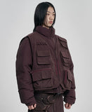 Cargo Vest Layered Padded Jacket