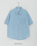 Shudo Pocket Denim Short Sleeve Shirt