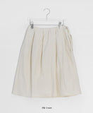 Hitch Flare Nylon Banding Midi Skirt