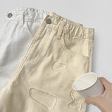Waterproof Banding Straight Fit Cotton Shorts