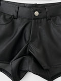 Merrick Eyelet Leather Shorts