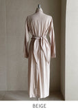 Rislow Collar Shirt Wrap Dress