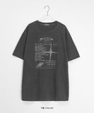 [unisex] Centerme Pigment Star Print Short Sleeve Tee