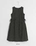 Newkitter Stripe Layered Sleeveless Long One Piece