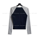 Seventeen raglan ribbed long sleeves