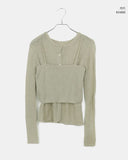 Duran V-neck Layered Bustier Cardigan