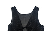Seonu Dot See-through Layered Ribbon Sleeveless Blouse