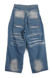 Loose cat-washed pocket denim pants
