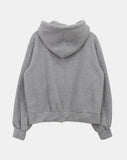 Inu fleece high-neck two-way hooded zip-up