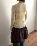Roez mohair loose fit ribbed knit
