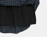 Kiro Check Tiered Banding Midi Skirt