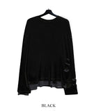 Zite Layered Stripe Damage Knit