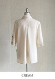 Poiyu Linen Double Button Three Quarter Length Jacket