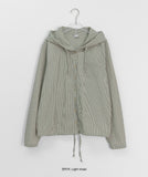 Nero String Check Hood Shirt