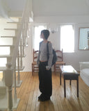 [Brushed] Hazen loose fit off-shoulder knit t-shirt