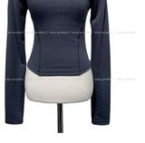 Dart incision u-neck long sleeves