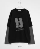 [unisex] Onbi Layered Over Long Sleeve Tee