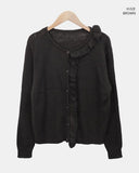 Omic Side Frill Knit Cardigan