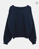 Ste V-neck loose knit