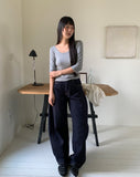 Enne Stripe Three Quarter T-Shirt